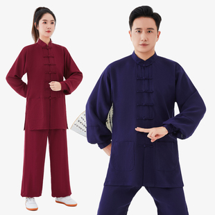 弘岳武当太极服练功服2024新款夏天亚麻太极服女武当山道服棉麻男