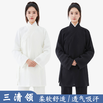 武当夏季道服女道士服装男道领