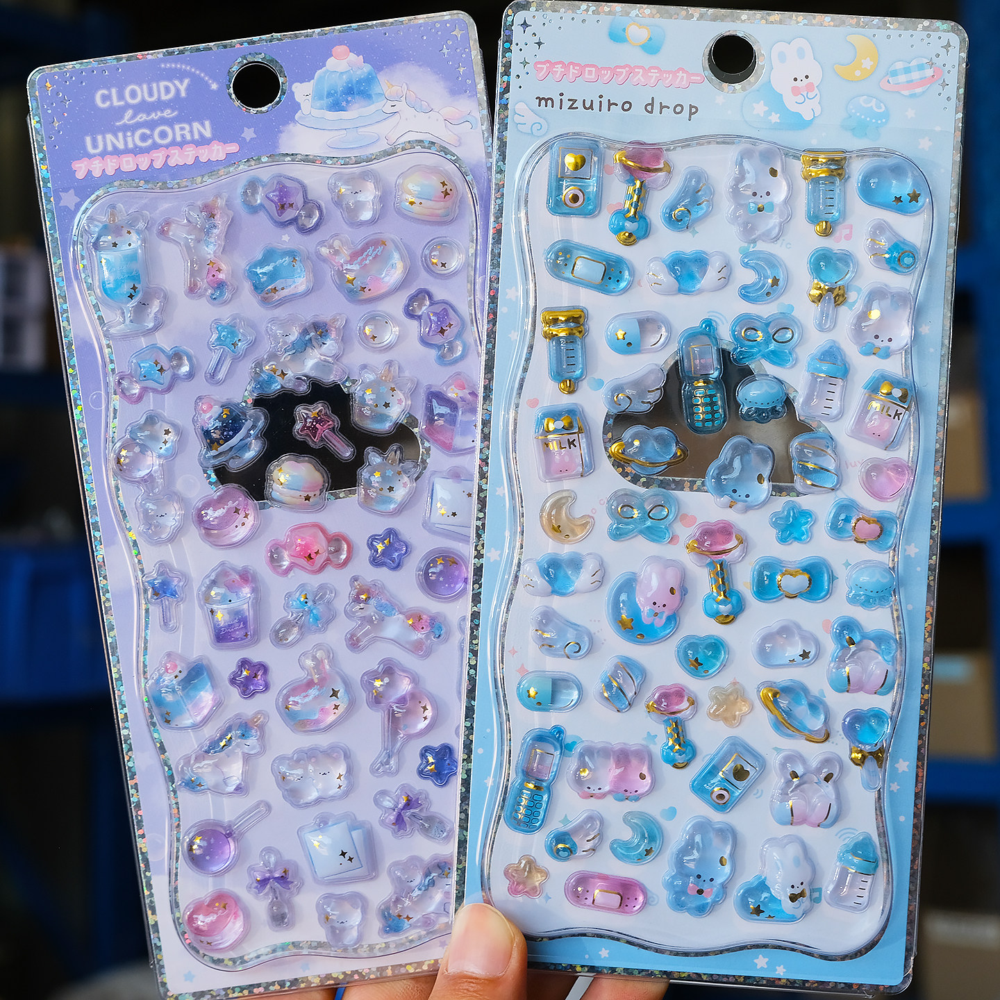 日系唯美卡通动物3D立体浮雕贴纸