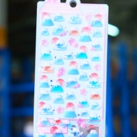 Коричневая японская 3D наклейка с рельефом BJT02