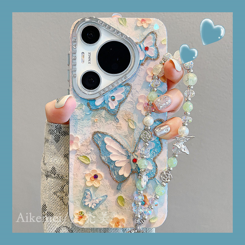 适用华为pura80pro+蝴蝶手机壳女