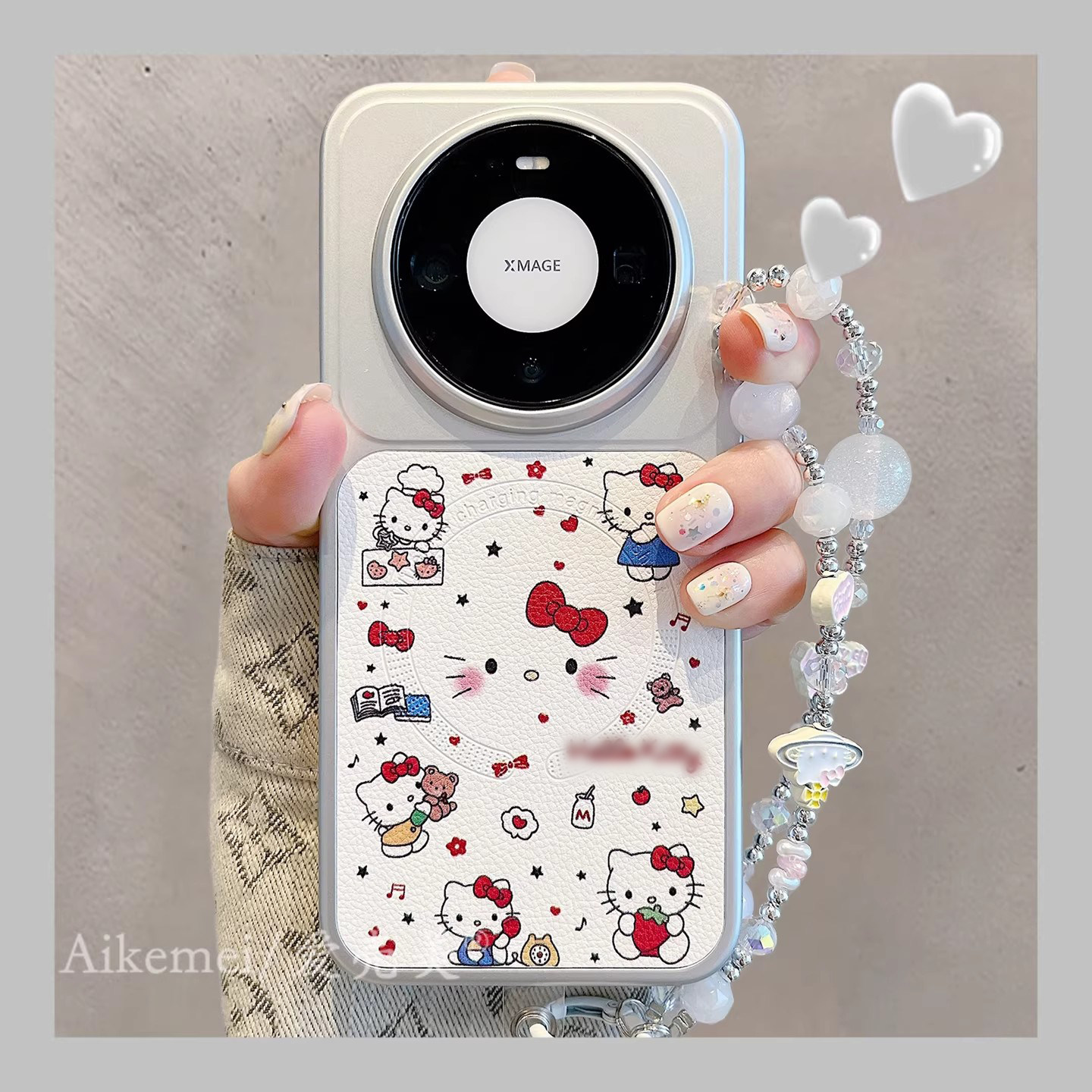 适用华为mate80promax手机壳韩系ins少女心可爱蝴蝶结腮红猫咪mate70air荔枝纹磁吸荣耀magic8pro防摔情侣款