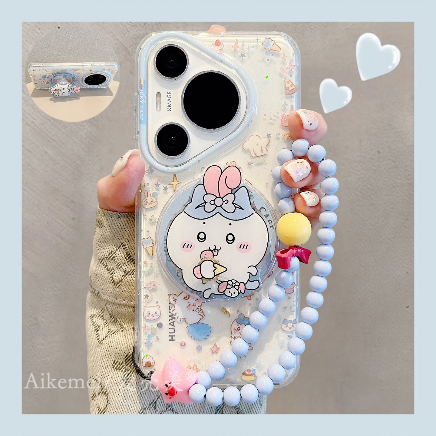 适用华为pura80pro+卡通手机壳女