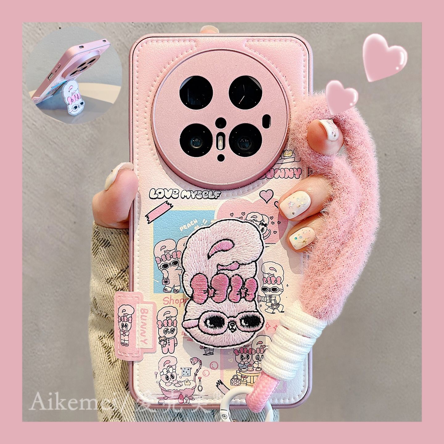 适用华为mate70pro+卡通手机壳女