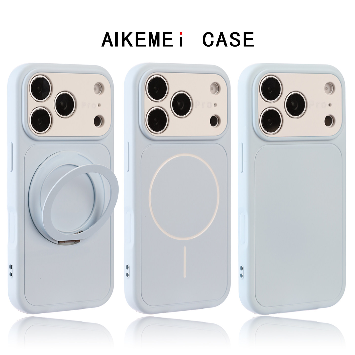适用iphone17promax苹果18promax手机壳ins清爽蓝色肤感适用苹果16/15pro磁吸360°支架适用ip14/13防摔男女