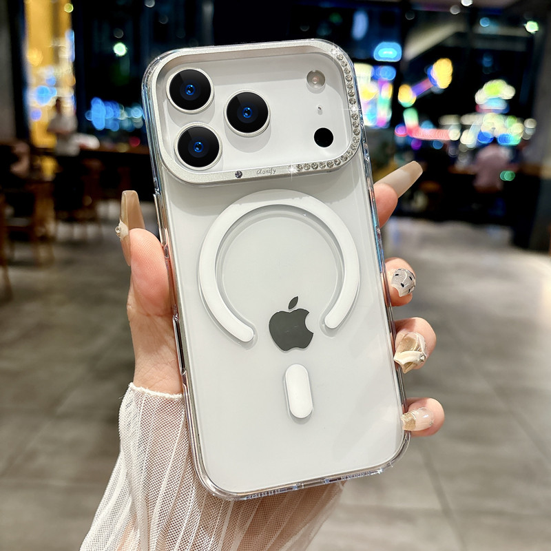 适用于苹果17手机壳透明17Air不发黄16promax新款外壳相机按键全包iPhone15保护套磁吸防摔pm简约高级14女款