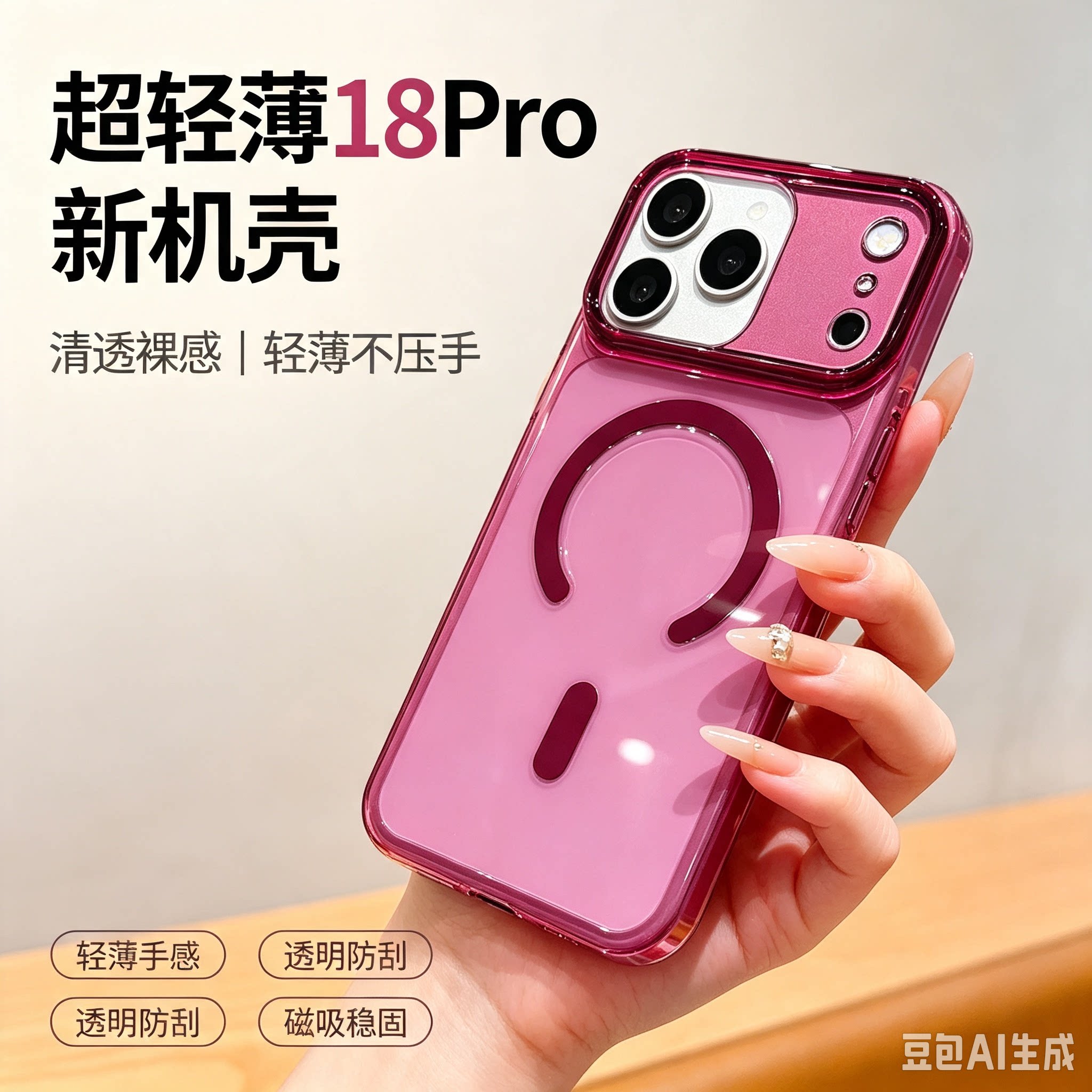高质量透明苹果18pro手机壳