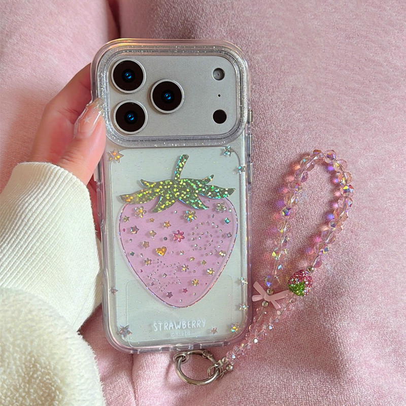 适用于iphone17手机壳新款透明防摔超好看苹果17promax外壳女生高级14带挂绳16pro保护套硅胶15pm可爱小众13
