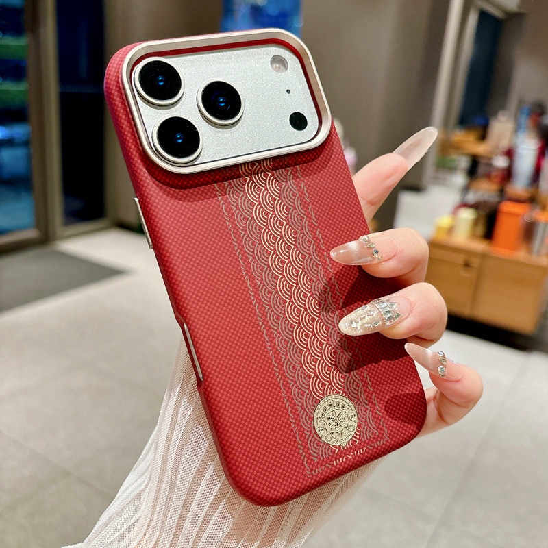 适用于苹果17promax手机壳2026马年新款红色iphone17pro磁吸男士16pro保护套高级感女款超薄15pm外壳过年男生