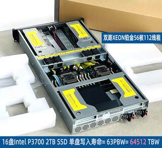 2U双路XEON铂金56核112线程服务器/双GPU/16盘Intel P3700 2T SSD