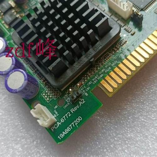 研华PCA-6772 Rev.A2  集成CPU ISA半长卡工控机电脑主板 现货