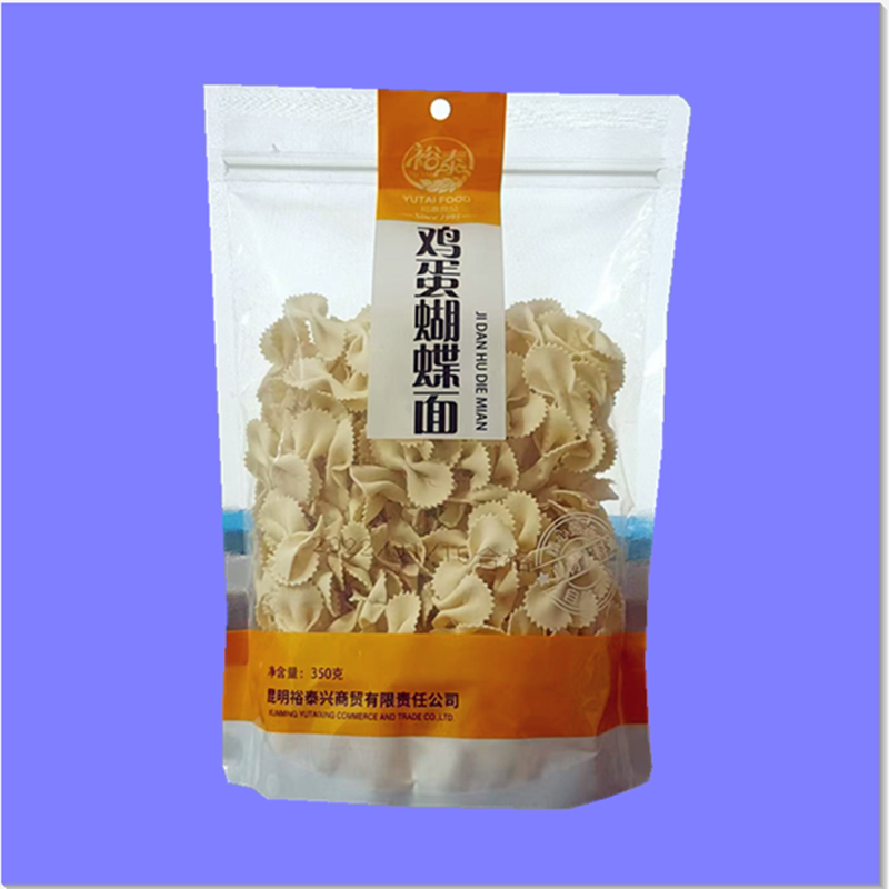 裕泰鸡蛋蝴蝶面350克/包面条挂面类速食方便食品待煮面条面片包邮
