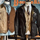 进化 机车夹克 防水猎装 美式 复古绅士全棉油蜡布中长款