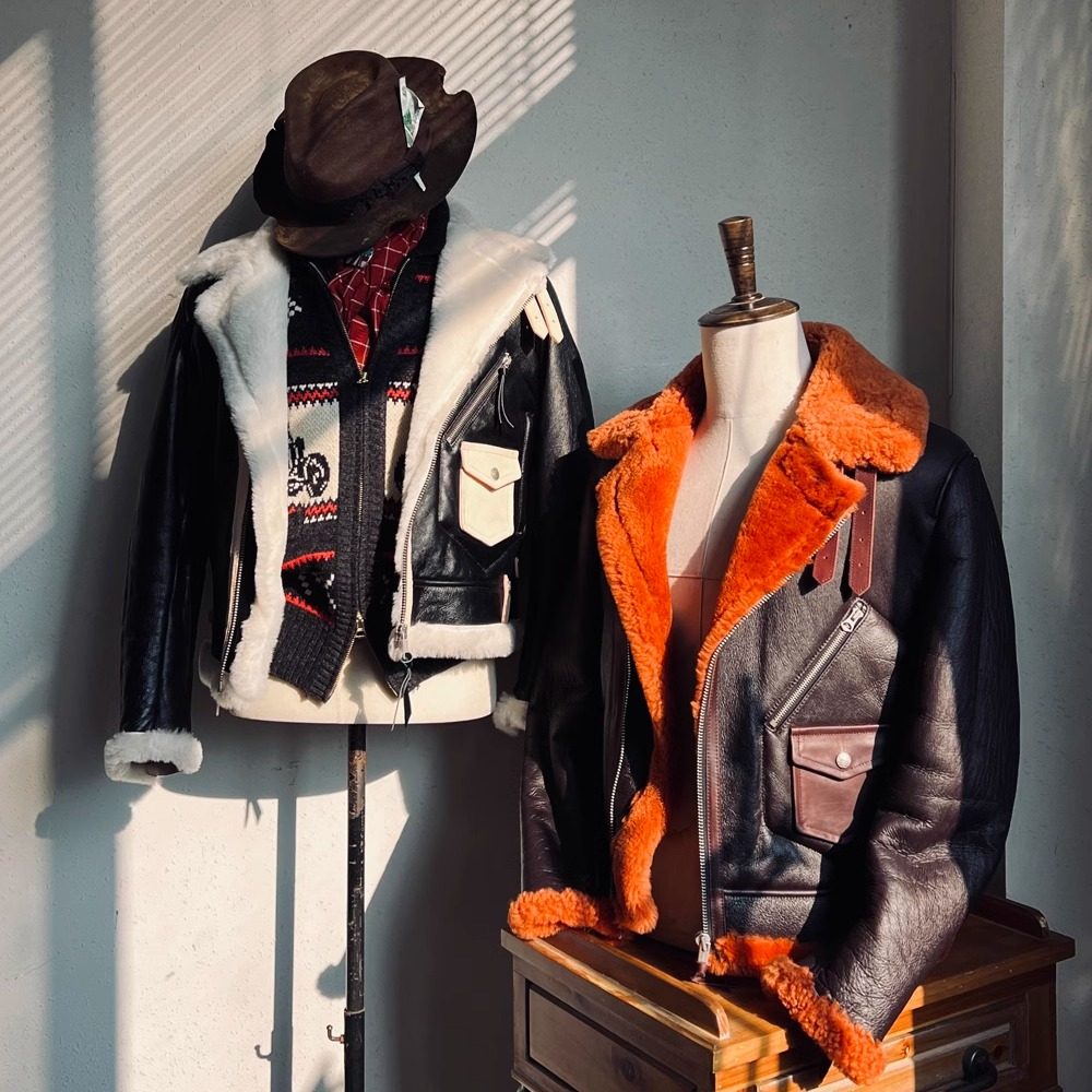 D3翻领斜拉皮毛一体