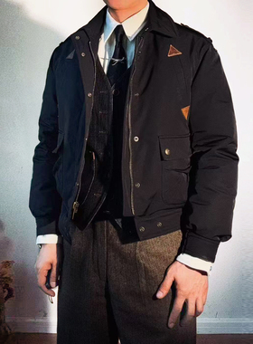 英式飞行夹克短款廓形尼龙面料轻薄款羽绒服保暖外套