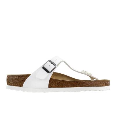 代购Birkenstock女士拖鞋透气轻便柔软鞋床可调节闭合白色T型带