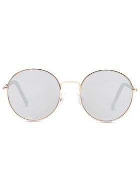 代购VANS女士太阳镜防紫外线遮光抗眩光清晰视野圆形金属金色