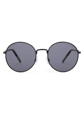 代购VANS女士太阳镜防紫外线遮光抗强光清晰视野圆形金属黑色