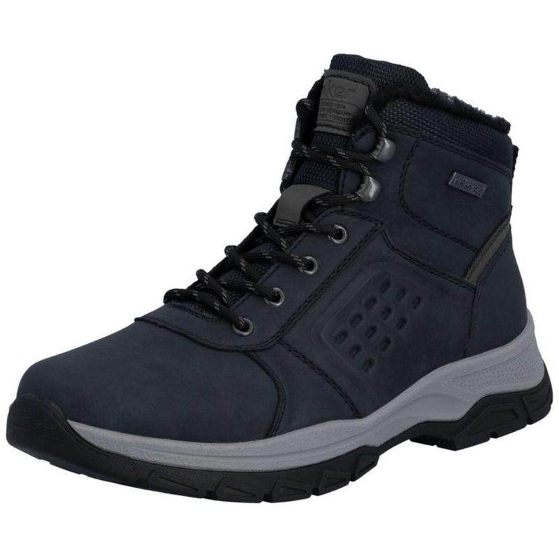 代购rieker男士雪地靴保暖防滑透气轻便系带短筒可拆卸鞋垫