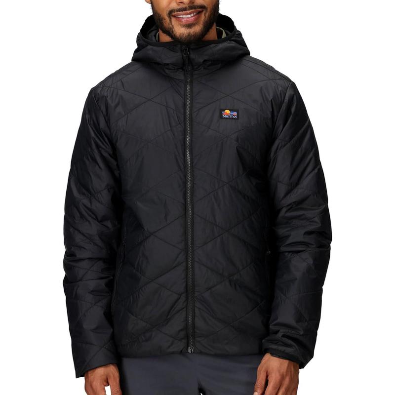MARMOT马魔山男士棉服保暖防风轻量保暖外套连帽长袖男款外套