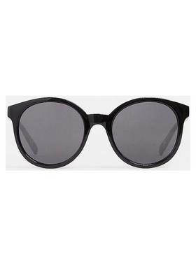 代购VANS女士太阳镜防紫外线遮光抗强光清晰视野圆形黑色全框