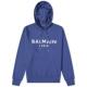 Logo Paris Hoodie 法国品牌巴尔曼Balmain 休闲男士 蓝色卫衣时尚