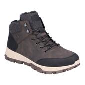 代购 rieker男士 雪地靴保暖防滑耐磨吸汗系带短筒圆头