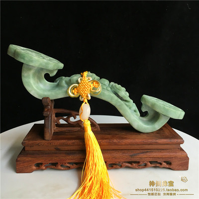 玉如意摆件天然玉石酒柜书房陈设