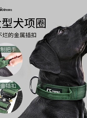跨境新款亚马逊狗狗项圈牵引绳项圈中大型犬防爆冲颈圈脖圈