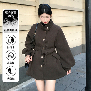 【羽绒内胆】BULE蓝色星球冬季2026年保暖加厚呢子大衣毛呢外套女