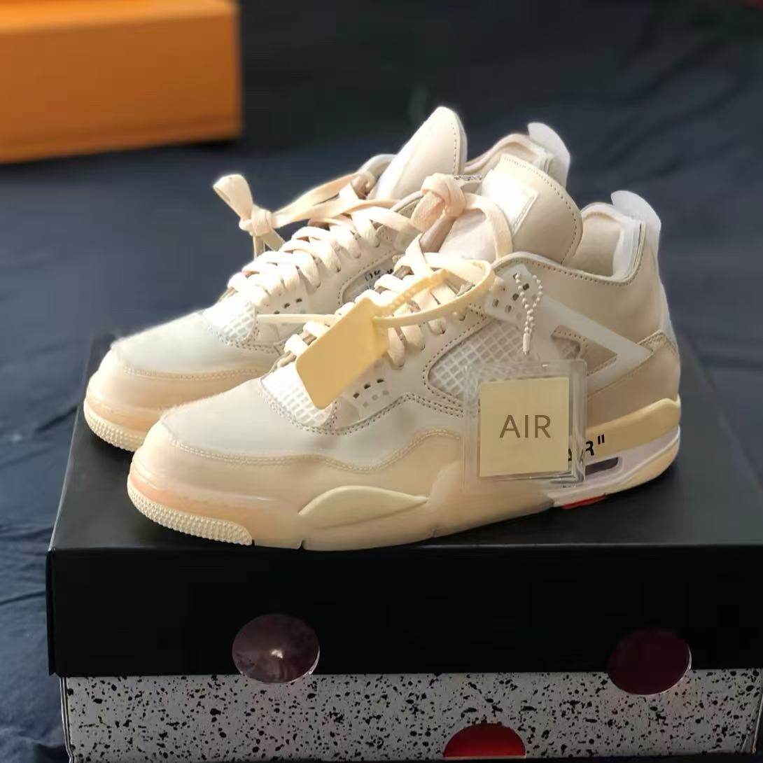 aj4禅翼白水泥午夜蓝奥利奥灰老鼠红蓝鸳鸯复古运动莆田篮球女鞋