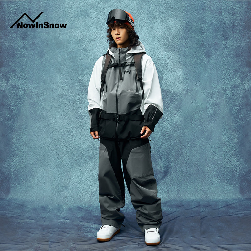 nowinsnow滑雪服男款2023新款防水单板专业滑雪裤女上衣雪服套装
