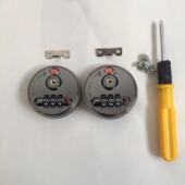 行李箱配件通用海关密码 锁圆锁拉杆箱扣锁旋转锁卡扣零件更换维修