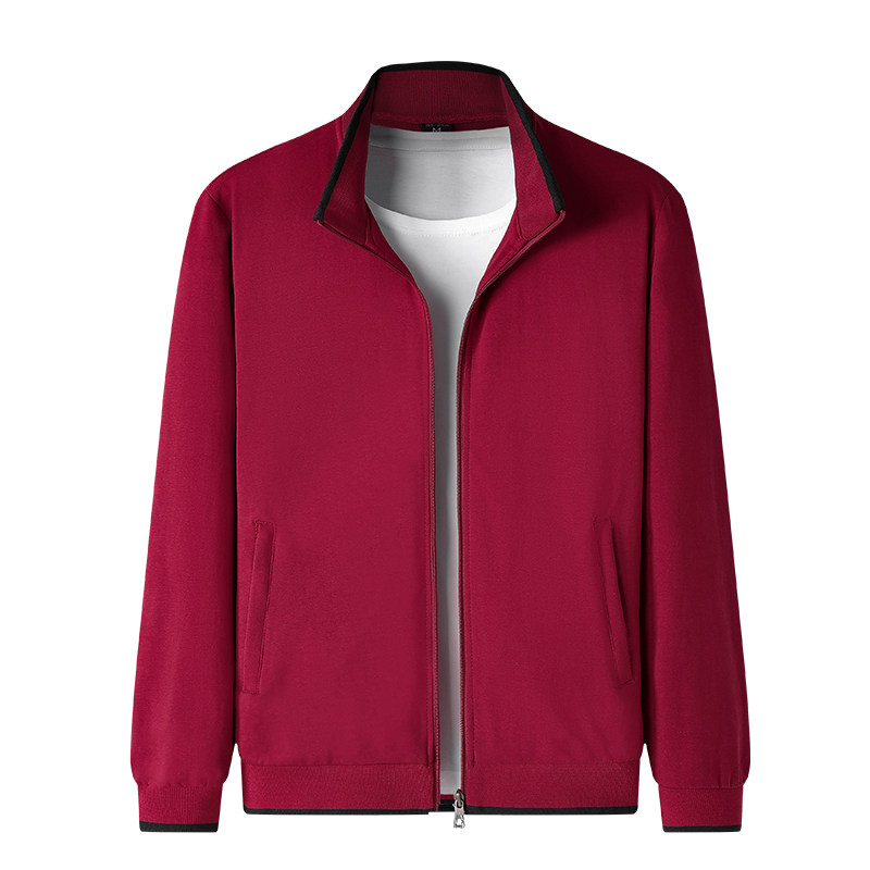 开衫运动卫衣男装春秋加绒保暖拉链夹克立领上衣纯棉针织休闲外套