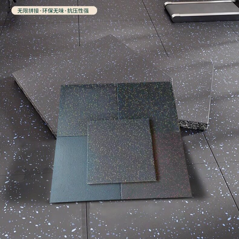 健身房橡胶地垫器材力量区杠哑铃跑步机减震家用室内隔音运动地胶