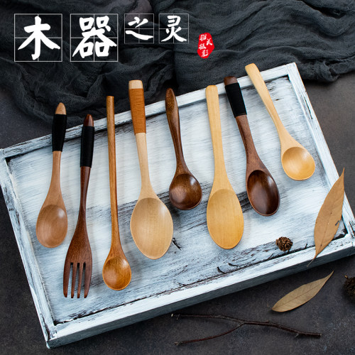 木勺复古风摆件美食拍摄道具中式