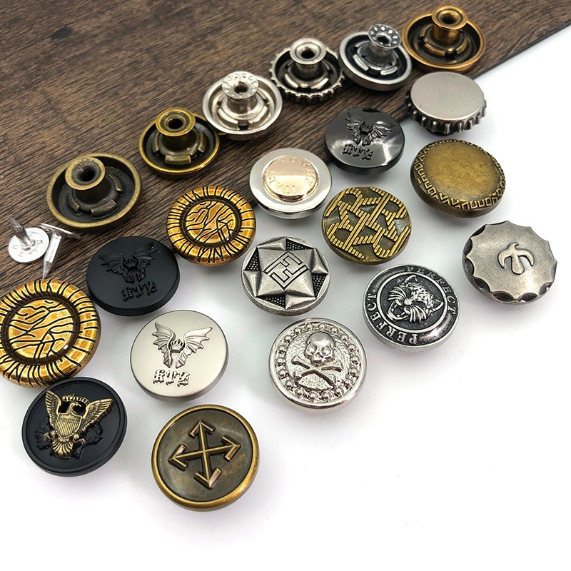 高档女牛仔裤扣子 摇头工字纽扣 外套装饰合金钮扣金属手缝扣