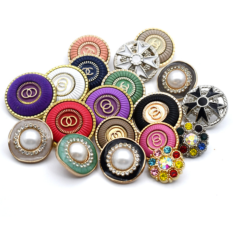 金属珍珠圆形扣子开衫毛衣上衣小香纽扣上衣开衫衣服百搭装饰女,居家布艺,纽扣,淘宝优惠券,粉丝福利购,淘宝优惠卷