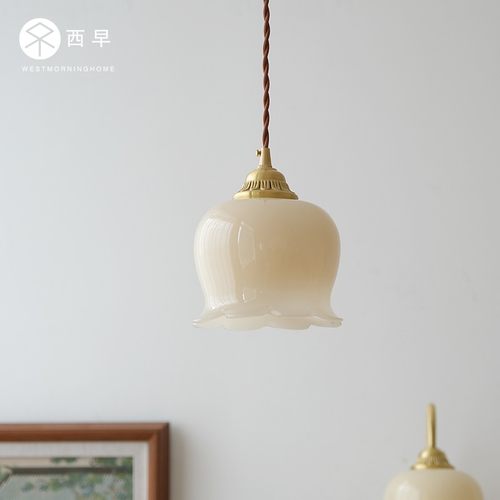 法式复古奶油铃兰小吊灯