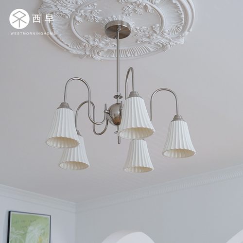 中古现代简约陶瓷卧室吊灯