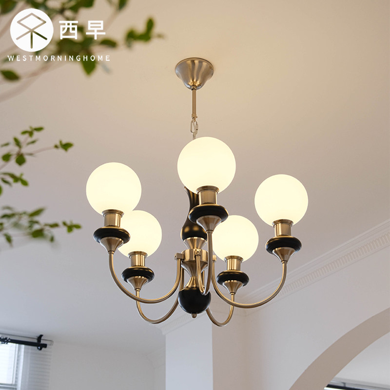 西早法式复古中古吊灯卧室客厅主灯新中式美式书房餐厅吸顶灯具_虎窝淘