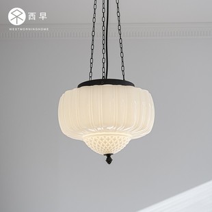 deco老上海洋房玻璃吊灯 复古art 过道餐厅吧台民宿吊灯 美式 西早