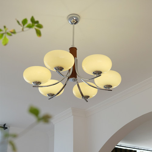 西早中古北欧实木卧室餐厅吊灯