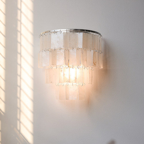 西早法式复古贝壳壁灯轻奢高级感书房卧室床头走廊创意灯设计师款