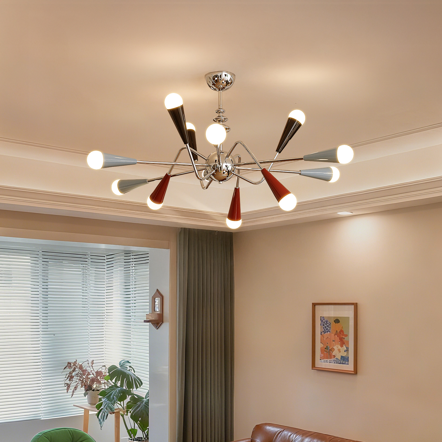 中古包豪斯客厅吊灯2025新款法式复古大厅灯高级感大气灯饰灯具