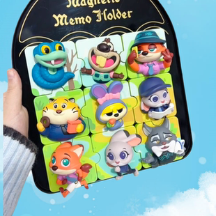 Disney/迪士尼疯狂动物城2超级市民通行证盲盒城郊出游冰箱贴公仔