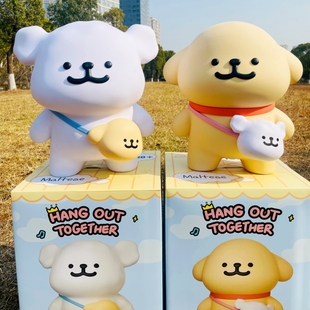 TOYZERO正版线条小狗结伴出行系列存钱罐可爱玩具公仔摆件礼物