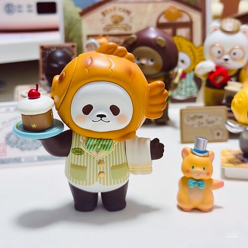 正版 白熊百货Bear Coffee Club熊熊咖啡屋系列盲盒公仔潮玩手办