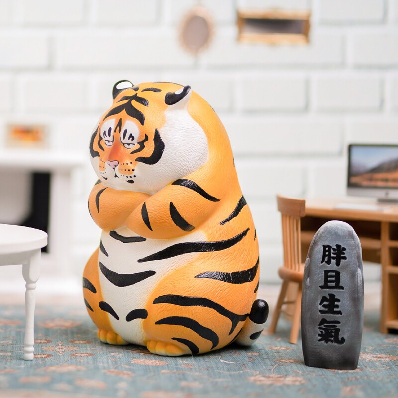 不二马大叔胖虎玩具卡通树脂手办