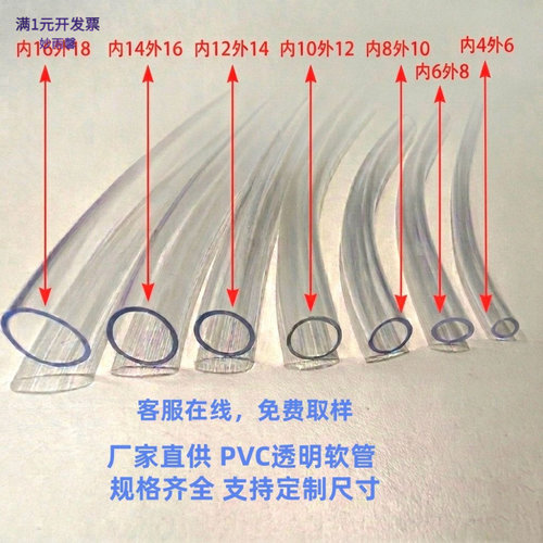 源头厂家供应PVC透明工业级软管4
